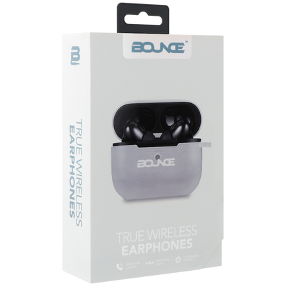 Bounce Clef X True Wireless Earphones + Silicone Accessories - Black