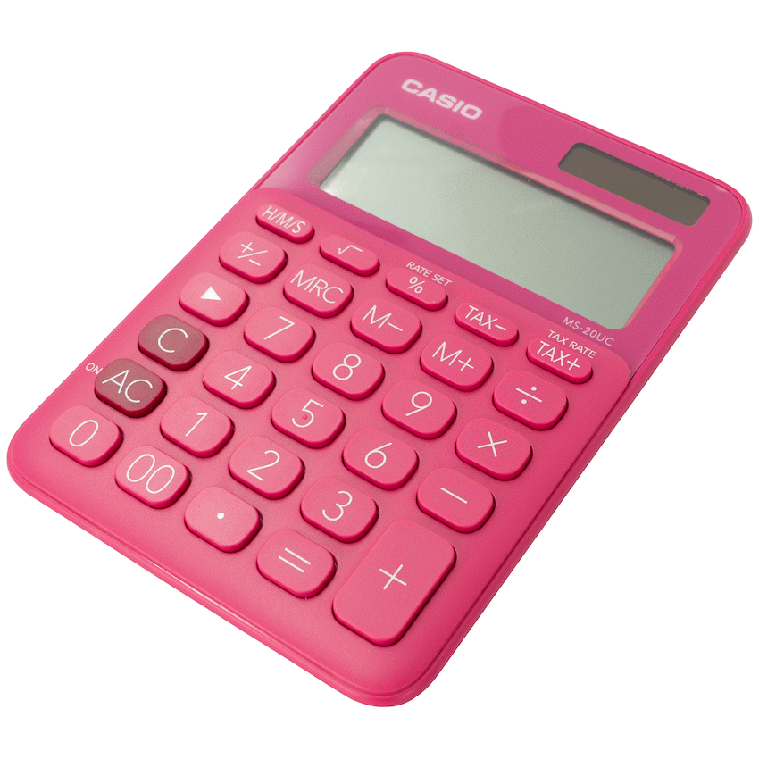Casio MS-20UC - Desktop calculator 12 Digit - Red