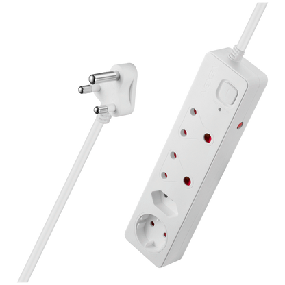 Nexon 4-Way Medium Surge-Protected Multiplug 0.5m - White