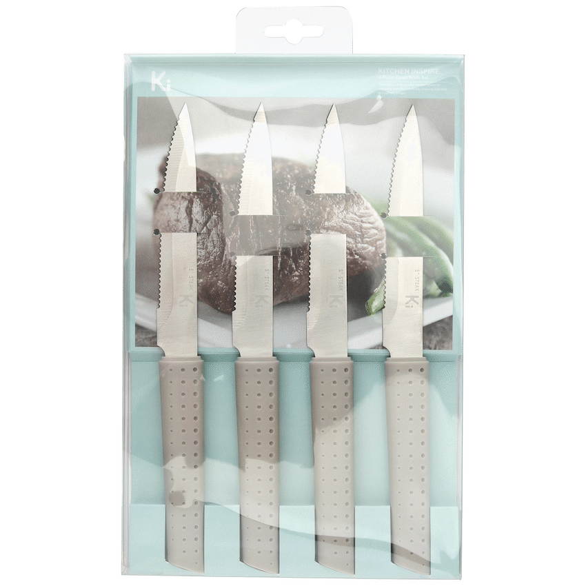 Kitchen Inspire 4pce Steak Knife Set ( Order in Qty of 6)
