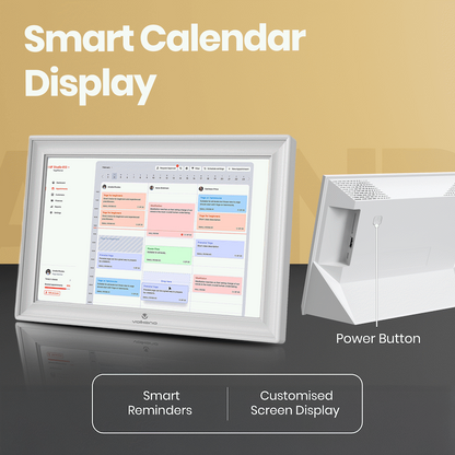 Volkano Agenda Series Smart Calendar and Digital Photo Frame 15.6" - White