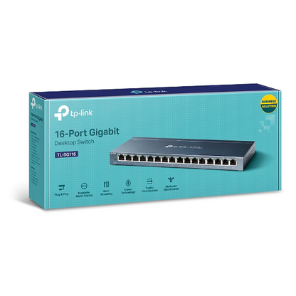 TP-Link TL-SG116 16-Port Gigabit Desktop Switch