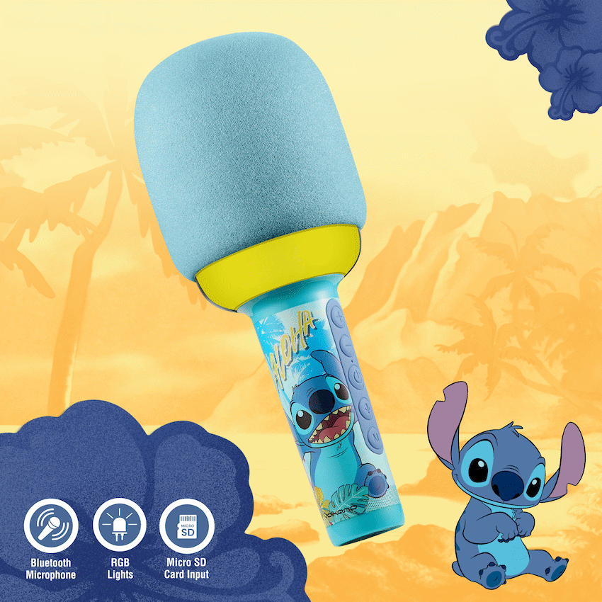 Disney Stitch Bluetooth Dome Microphone with RGB Lights