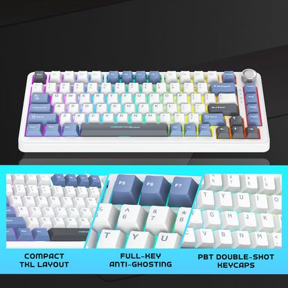Volkano Gaming Phantom X2  TKL Mechanical Tri-Mode Wireless Keyboard