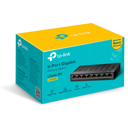 TP-Link LS1008G LiteWave 8-Port Gigabit Desktop Switch
