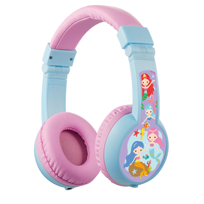 Volkano Sidekick Series Wired Kiddies Headphones with Share Port - Lavender/Light Blue