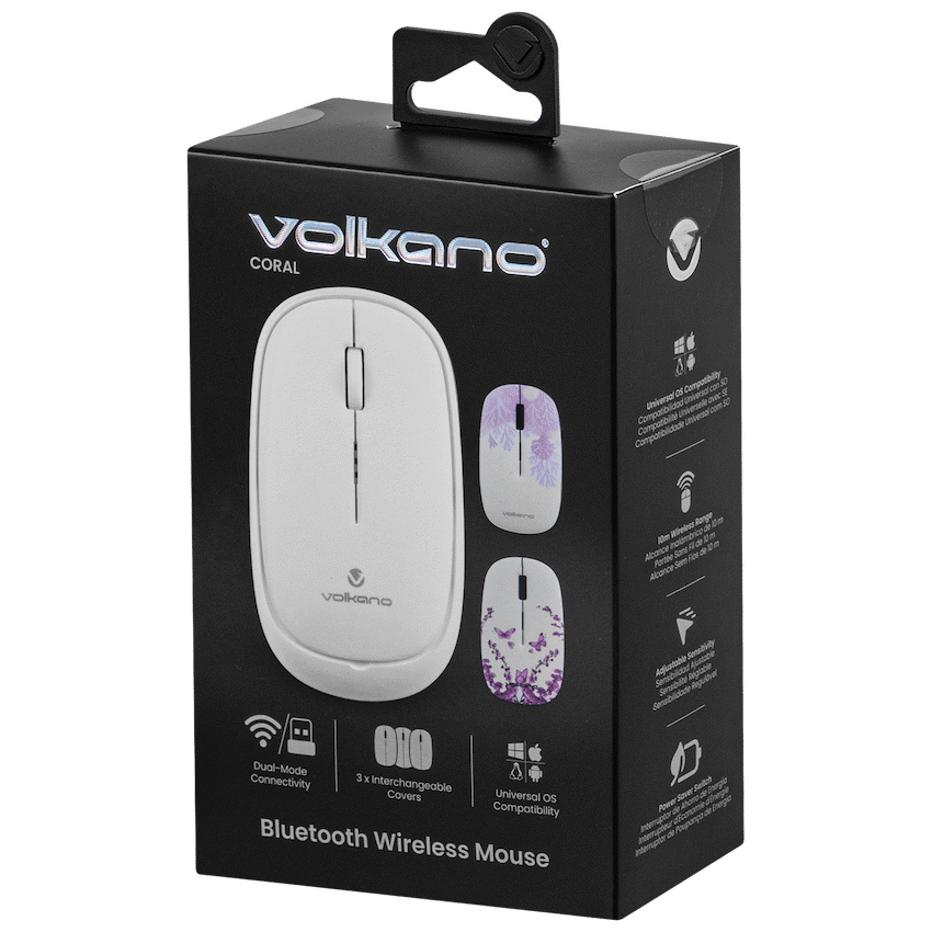 Volkano Coral series Bluetooth Wireless Mouse - White