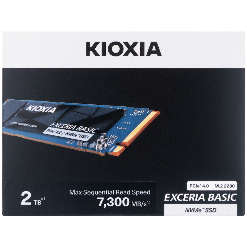 KIOXIA EXCERIA PLUS G4 NVMeTM Series, M.2 2280 2000GB (7,300)