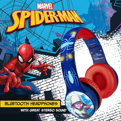 Marvel Spider-Man Bluetooth Padded Headphones with dB Switch Function