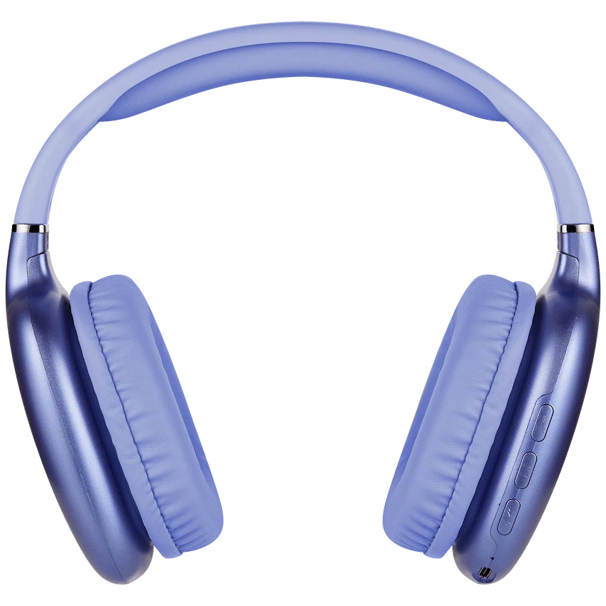 Pro Bass Retro Bluetooth Wireless Headphone with PU Case - Purple