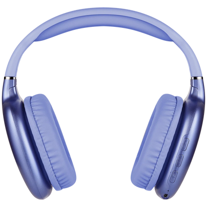 Pro Bass Retro Bluetooth Wireless Headphone with PU Case - Purple