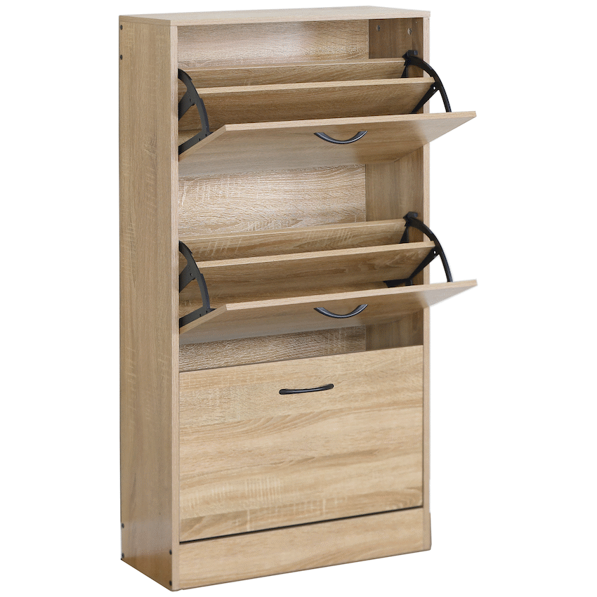 Everfurn Tamar Shoe Cabinet - Small - Oak