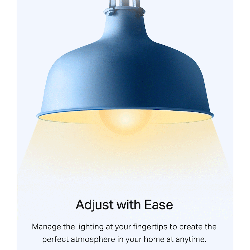 TP-Link Tapo L510E 8.7w Smart Wi-Fi Warm White Light Bulb, Dimmable, A60, E27