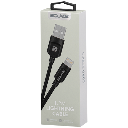 Bounce Cord Series 1.2m Lightning Cable - Black