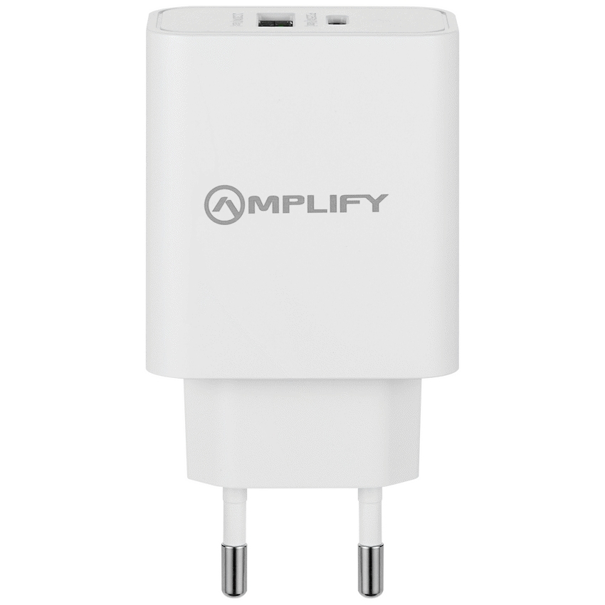 Amplify VoltKit 2 Series TWS Earphones & 35W Dual Wall Charger - White