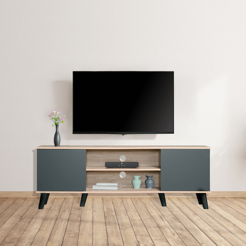 Everfurn Laurel TV Stand 1600w, Two Cupboards