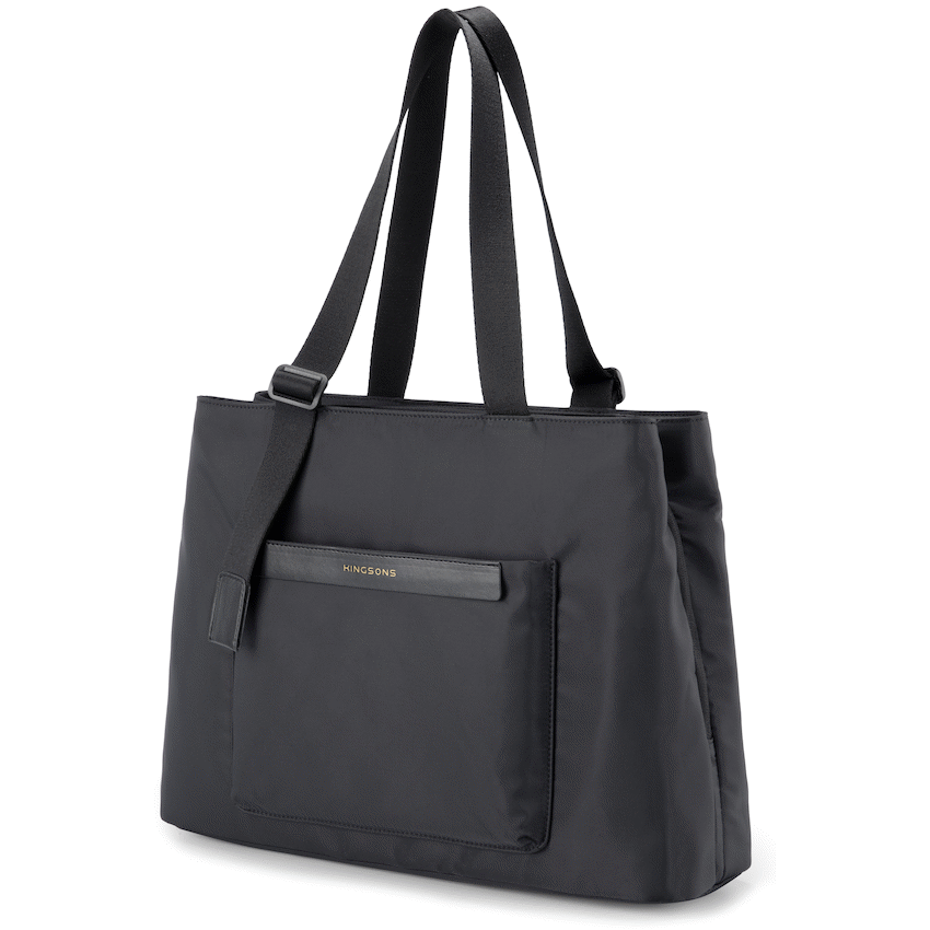 Kingsons Echo Ladies 15.6" Laptop Tote Bag Black
