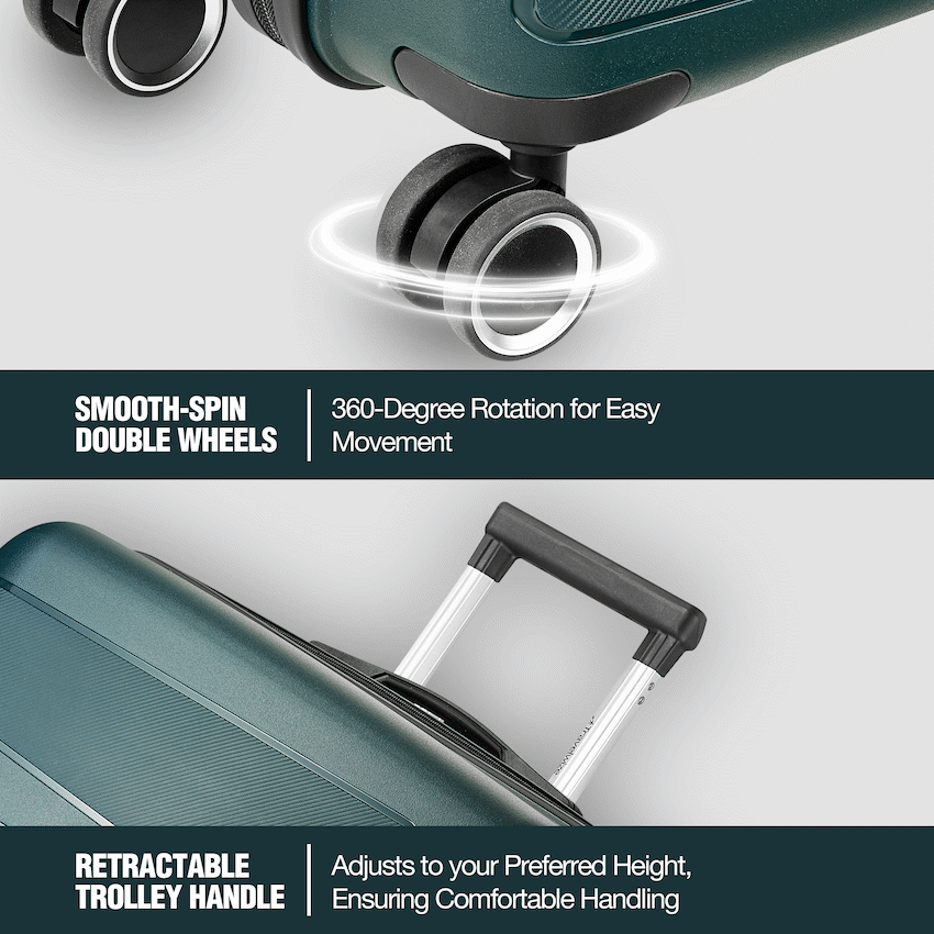 Travelwize Tourer PP 75cm 4-wheel Spinner Luggage Petrol