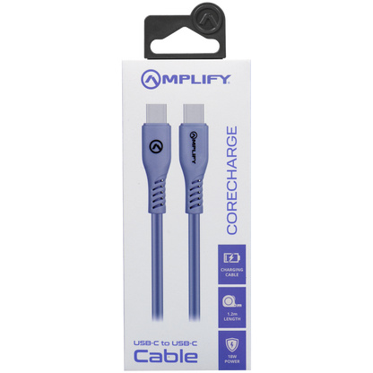 Amplify CoreCharge 1.2m USB-C to USB-C Cable - Lavender