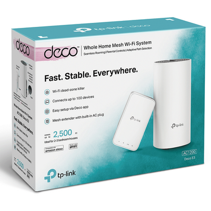 TP-Link Deco E3 (2-Pack) AC1200 Whole-Home Mesh Wi-Fi System