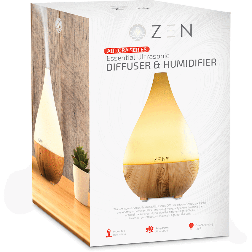 ZEN Aurora series Ultrasonic Diffuser - Light Wood