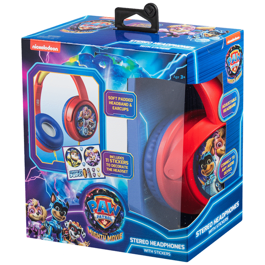 Paw Patrol Movie Auxiliary Headphones with Stickers