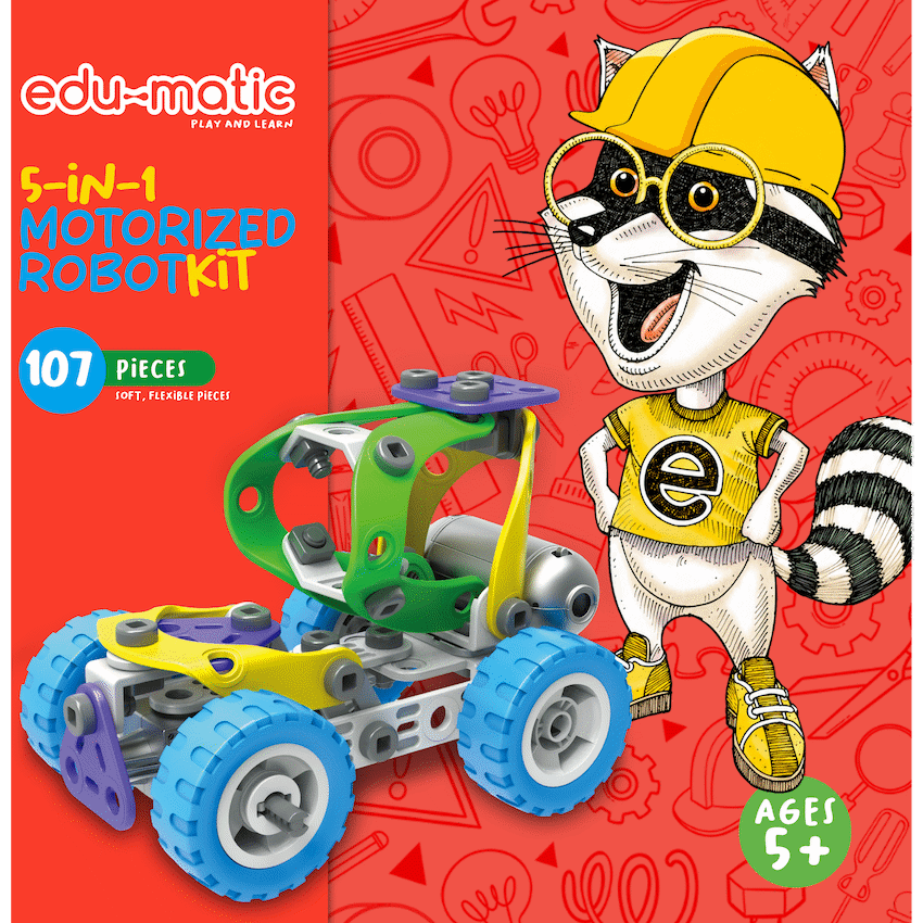 Edu-matic Flexi Build Robot Kit (107 pcs)