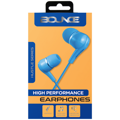 Bounce Hustle Earphones - Blue