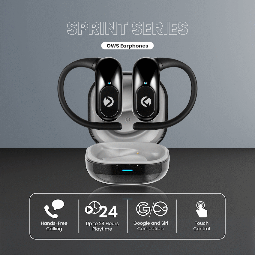 Volkano Sprint Series OWS Earphones - Black