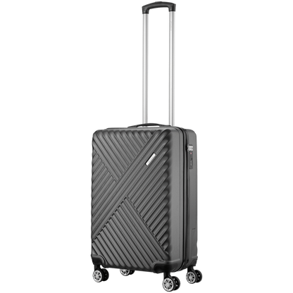Travelwize Astra ABS 55cm 4-Wheel Spinner Luggage - Black