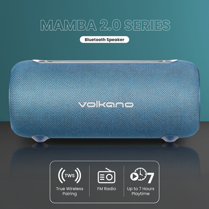 Volkano Mamba 2.0 Series Bluetooth Speaker - Blue