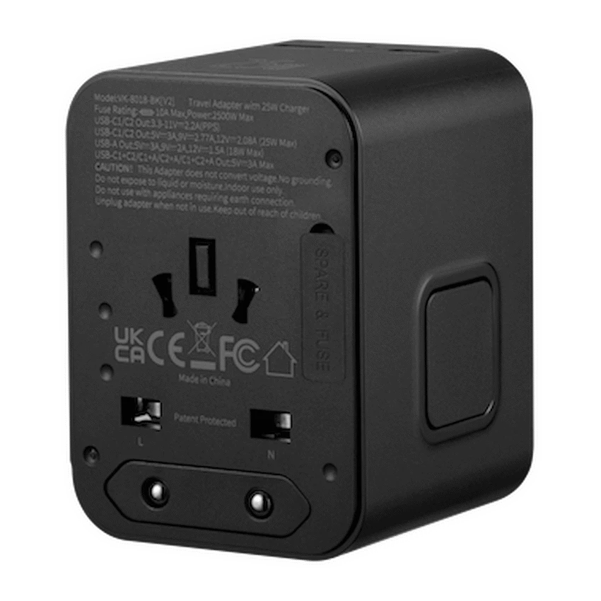 Volkano Worldwide Series Travel Adapter PD 25w + QC