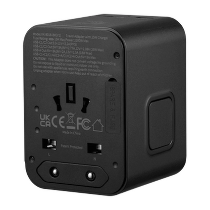 Volkano Worldwide Series Travel Adapter PD 25w + QC
