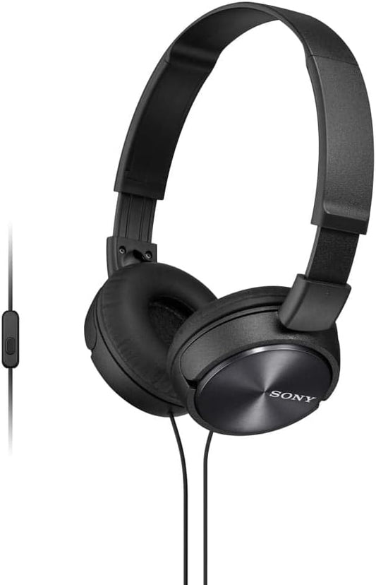 SONY MDR ZX310AP BLACK FOLDING AUX HEADPHONES WITH MIC