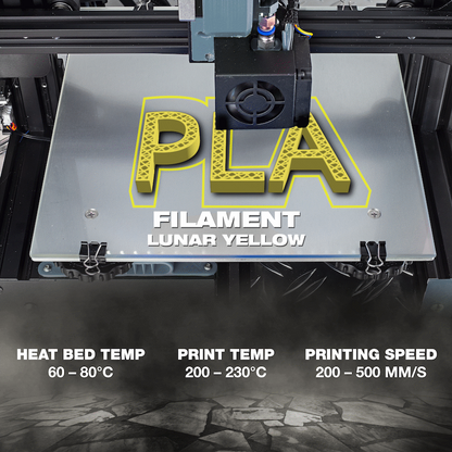 SA Filament PLA UV Neon Filament 1kg -  Lunar Yellow