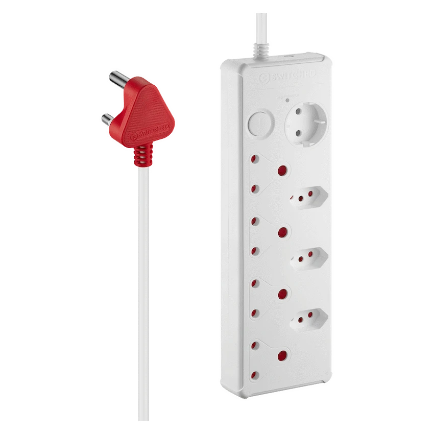 Switched Medium Surge 8-Way Multiplug 0.5m