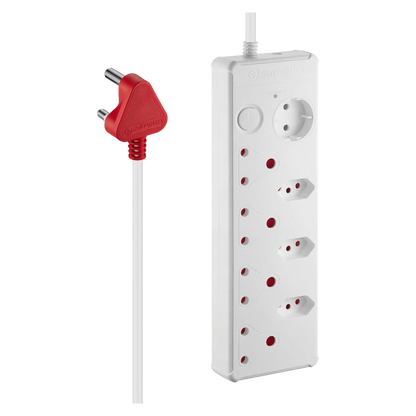 Switched Medium Surge 8-Way Multiplug 0.5m