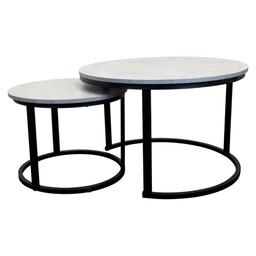 Everfurn Nile Nesting Coffee Table - Ash Grey (2 Piece)