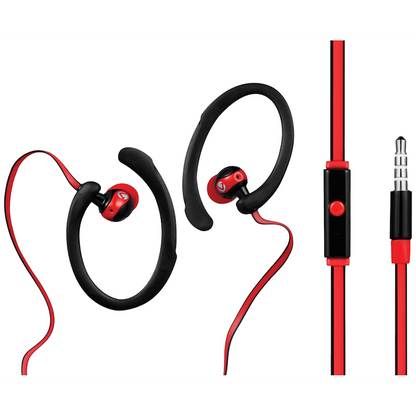 Volkano Sports Earphones Black/Red