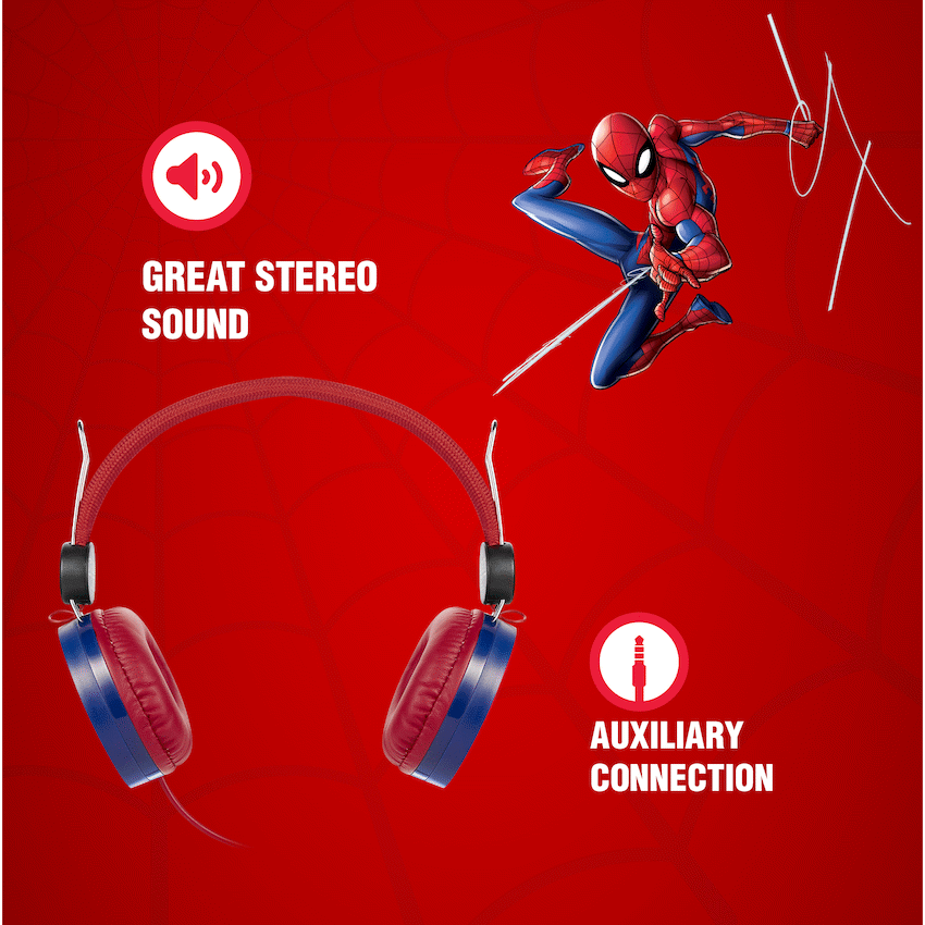 Marvel Spider-Man Auxiliary Headphone with Stickers