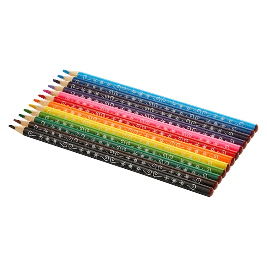 Frozen 12 Colour Pencils Triangular - Multi