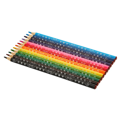 Frozen 12 Colour Pencils Triangular - Multi