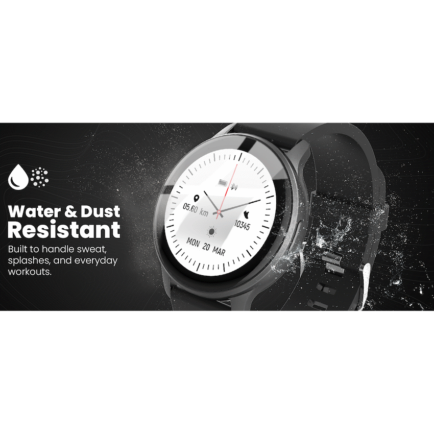 Volkano Active Tech Trend series Watch with heart rate monitor - Black