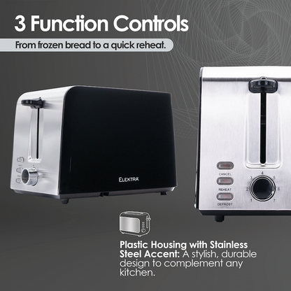 Elektra - 2 Slice Toaster - Black