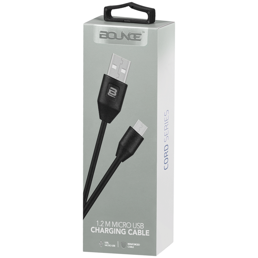 Bounce Cord Series 1.2m Micro USB Cable - Black