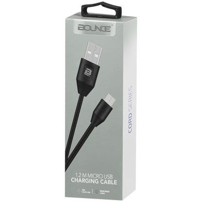 Bounce Cord Series 1.2m Micro USB Cable - Black