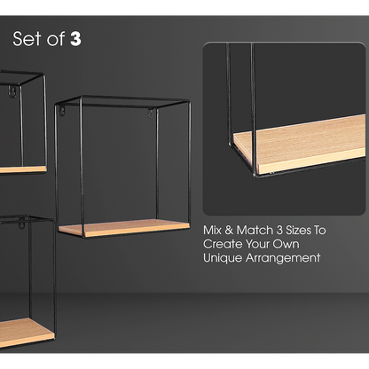 Everfurn Sarah Wall Shelves - Set of 3
