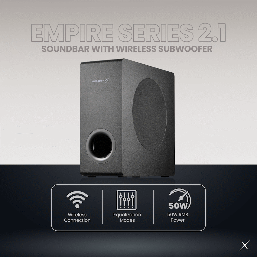 VolkanoX Empire 2.1 Soundbar with Wireless Sub-Woofer