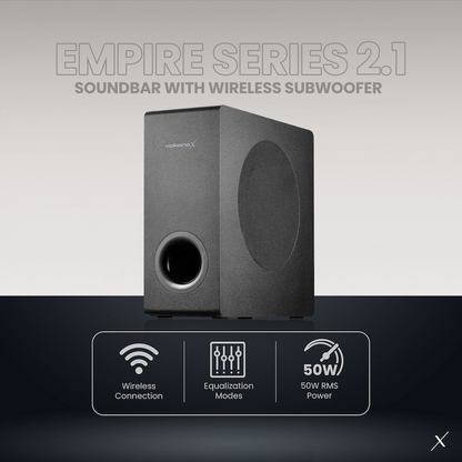 VolkanoX Empire 2.1 Soundbar with Wireless Sub-Woofer