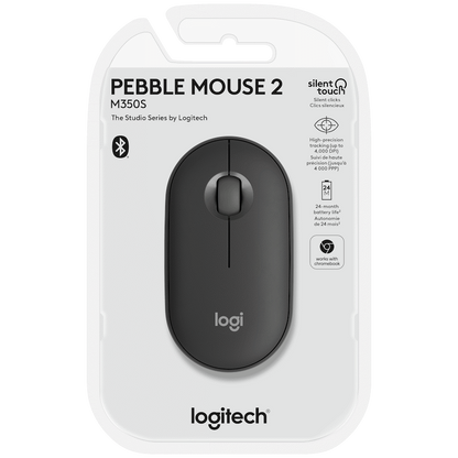 Logitech(R) Pebble Mouse 2 M350s - Tonal Graphite - BT - Dongleless